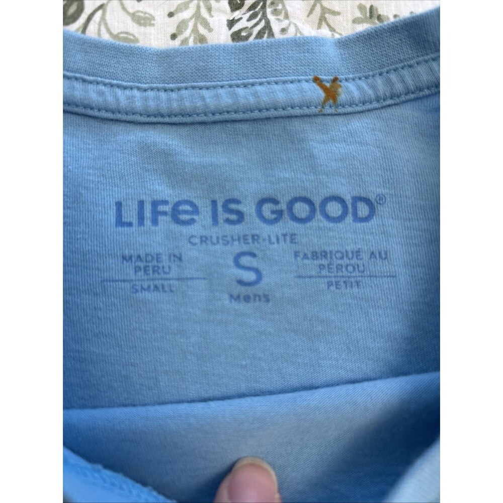 SOLD Life Is Good Mens Tropical Golf Crusher-Lite Cotton T-Shirt Gray Small - Picture 4 of 5